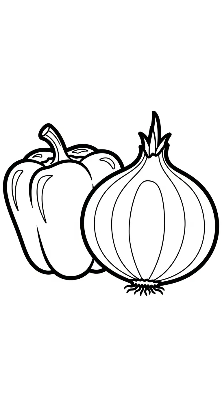 coloriage Poivron en ligne pour enfant