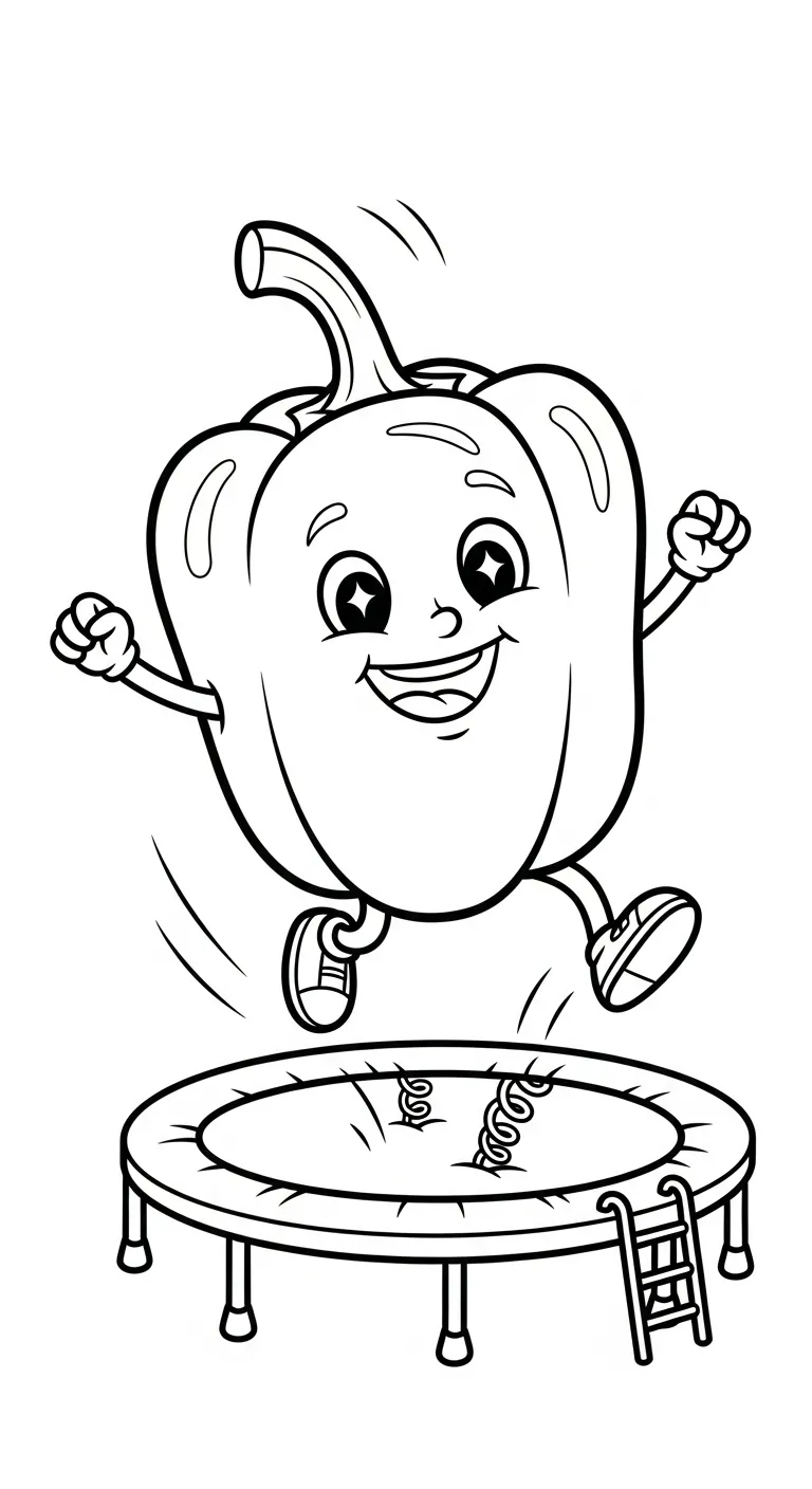 coloriage Poivron pour enfant de 6 ans