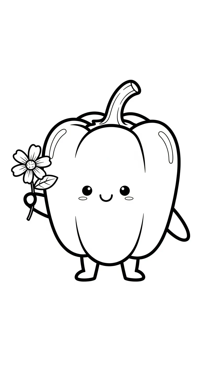 coloriage Poivron a dessiner et imprimer