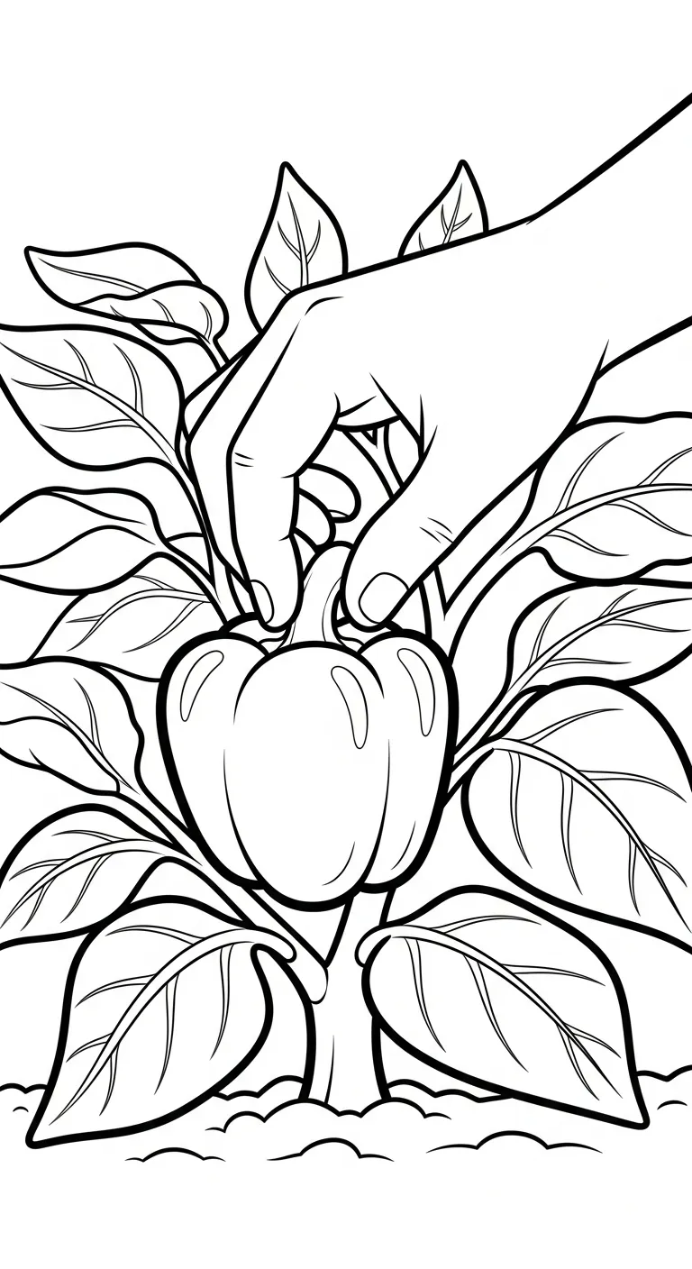 coloriage Poivron pour enfants