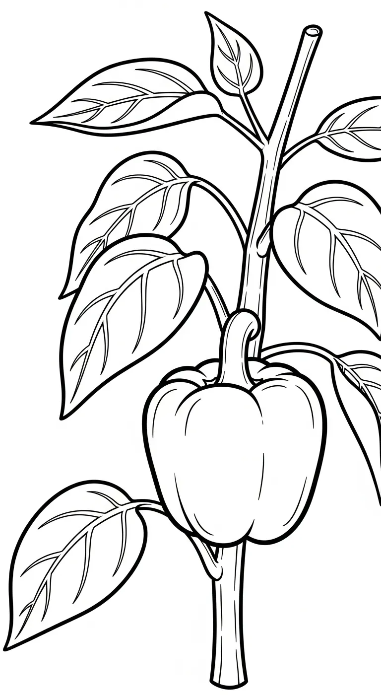 coloriage Poivron à imprimer pdf gratuit