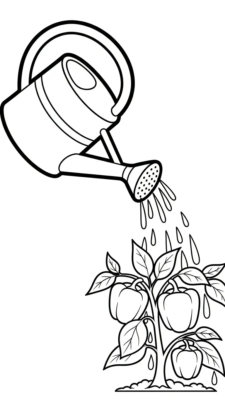 coloriage Poivron et decoupage