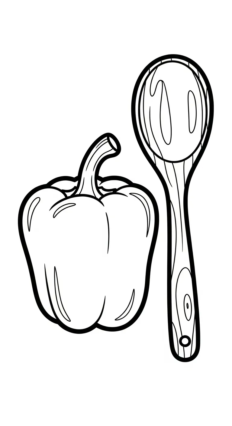 coloriage Poivron et dessin a imprimer