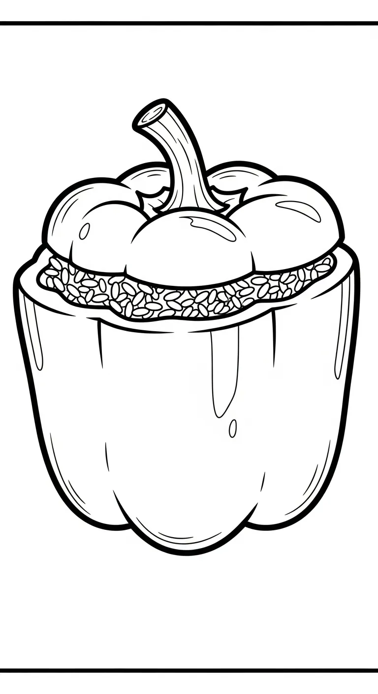coloriage Poivron à imprimer pour enfant de 10 ans