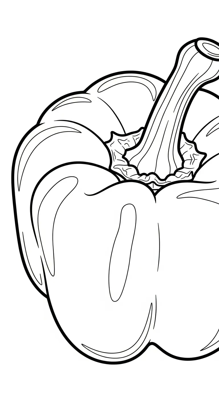 coloriage Poivron à imprimer 1