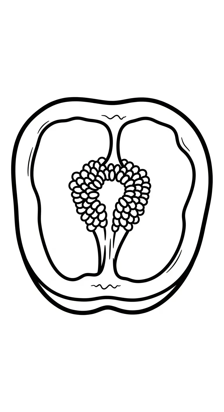 coloriage Poivron et découpage à imprimer