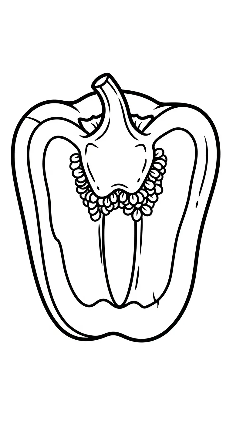 coloriage Poivron à imprimer gratuit