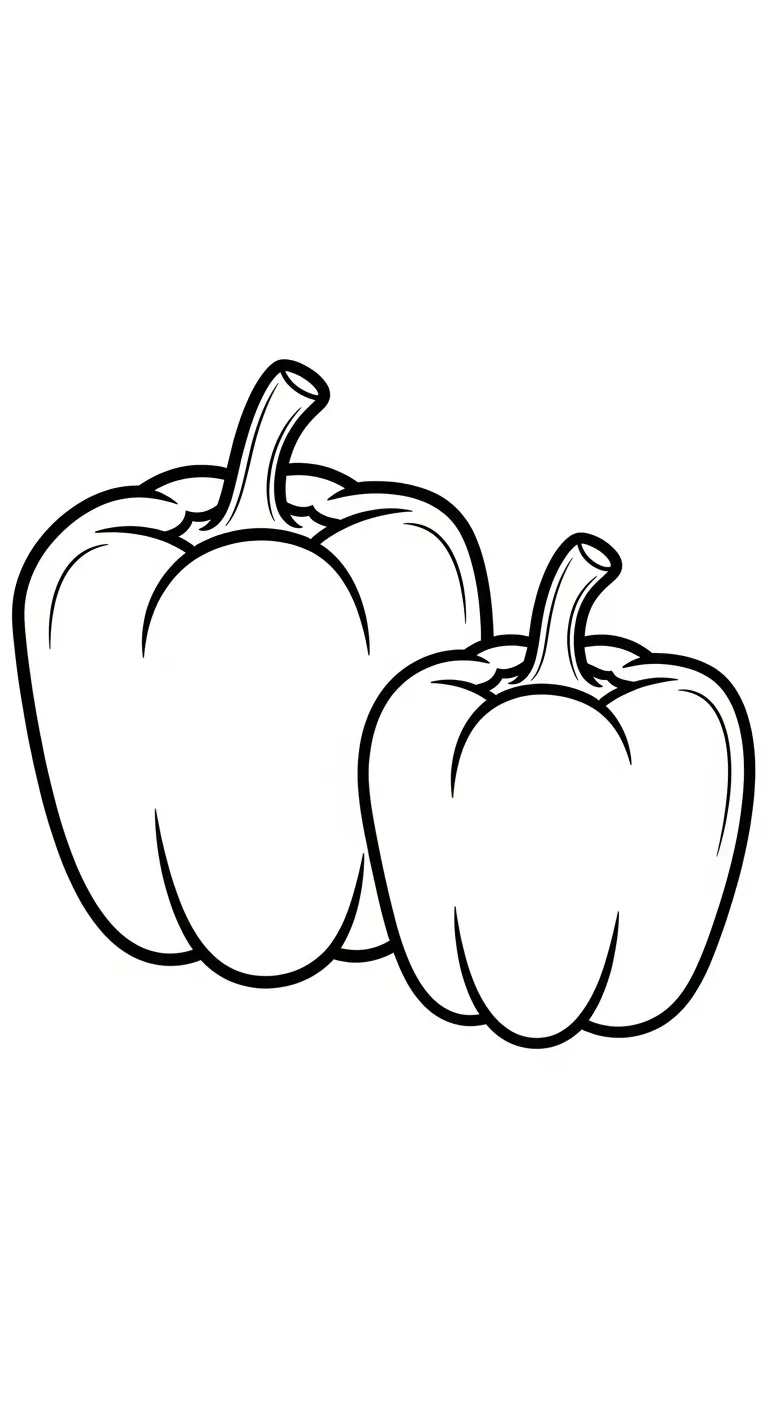 imprimer coloriage Poivron gratuit