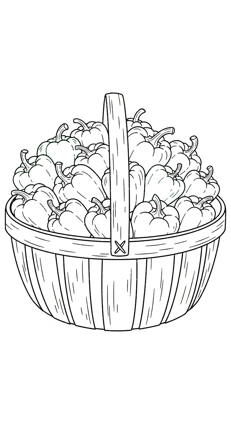 coloriage Poivron à imprimer pour enfant de 9 ans