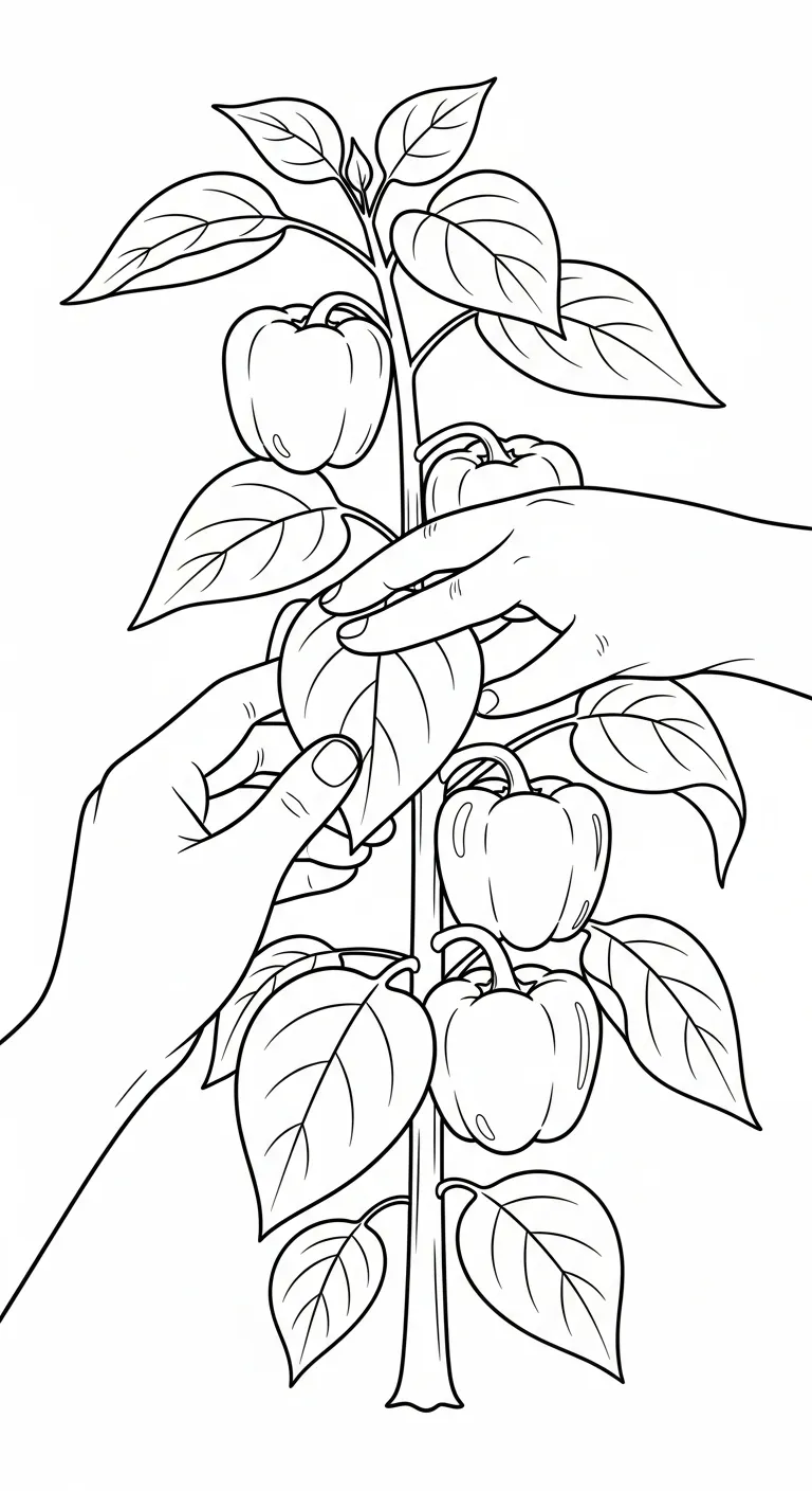 coloriage Poivron à imprimer a4