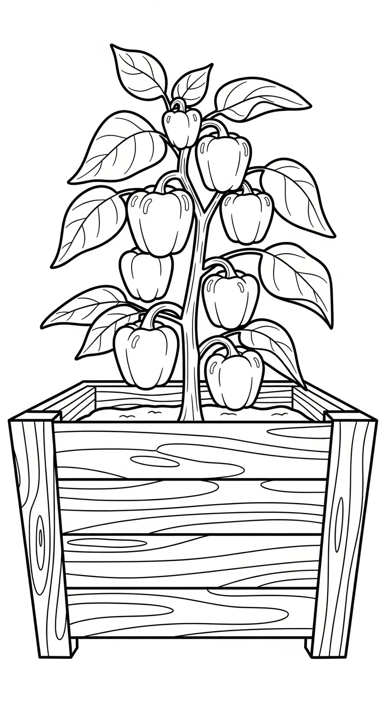 coloriage Poivron pour enfants a imprimer 1