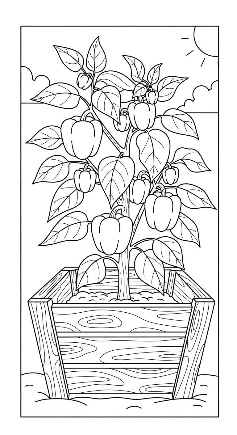 télécharger coloriage Poivron gratuit