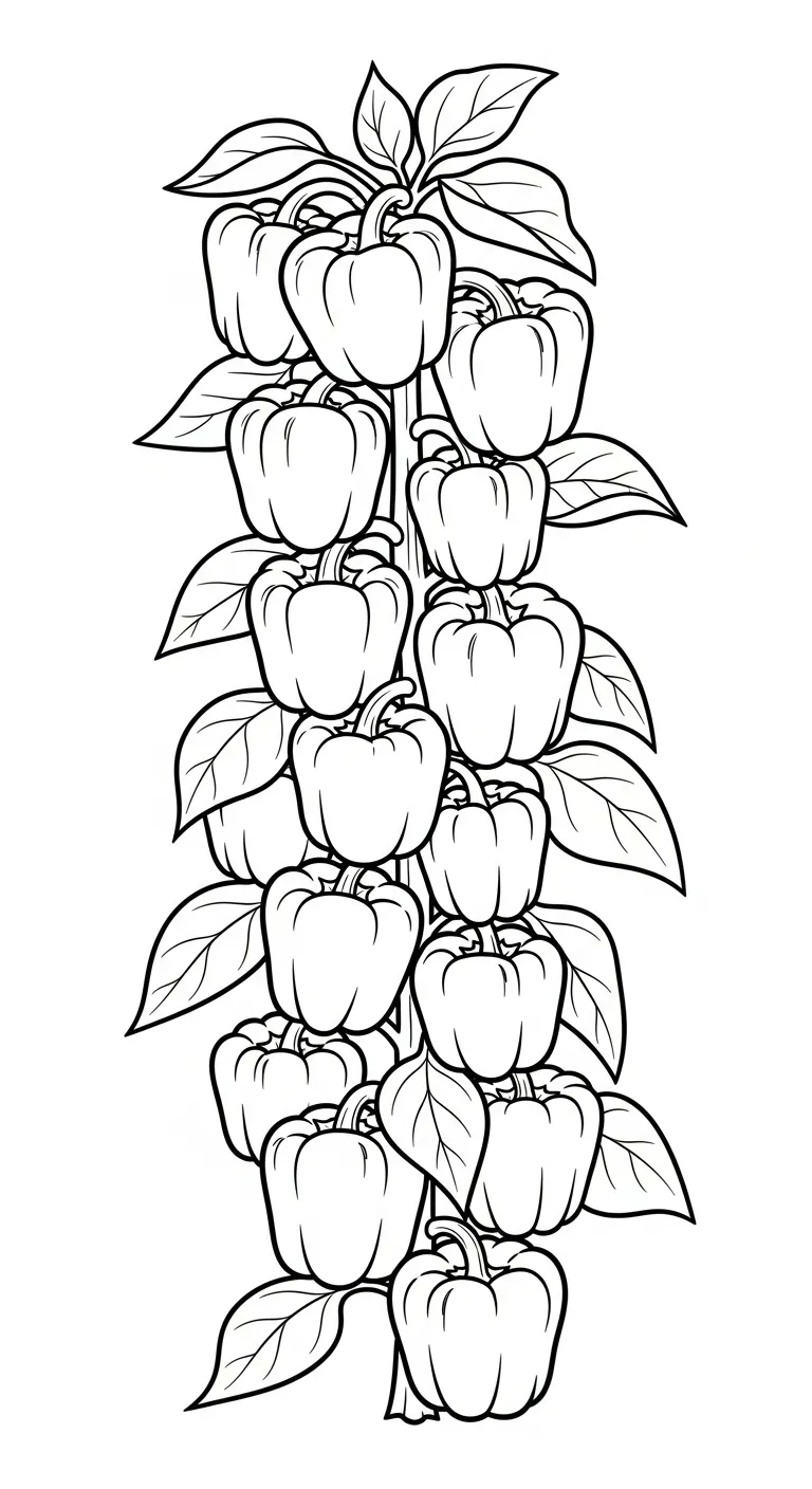 coloriage Poivron pour enfant a imprimer gratuit