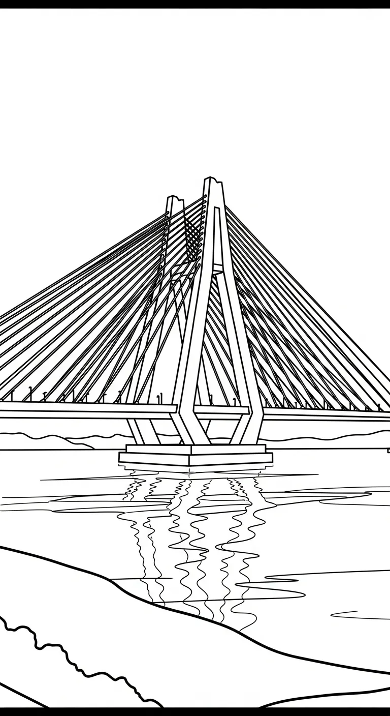coloriage Pont pour enfant à imprimer