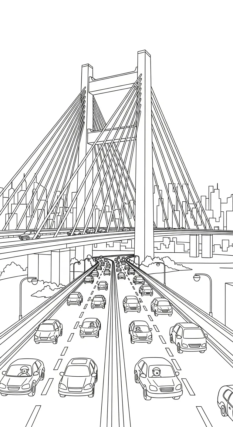 coloriage Pont a colorier en ligne