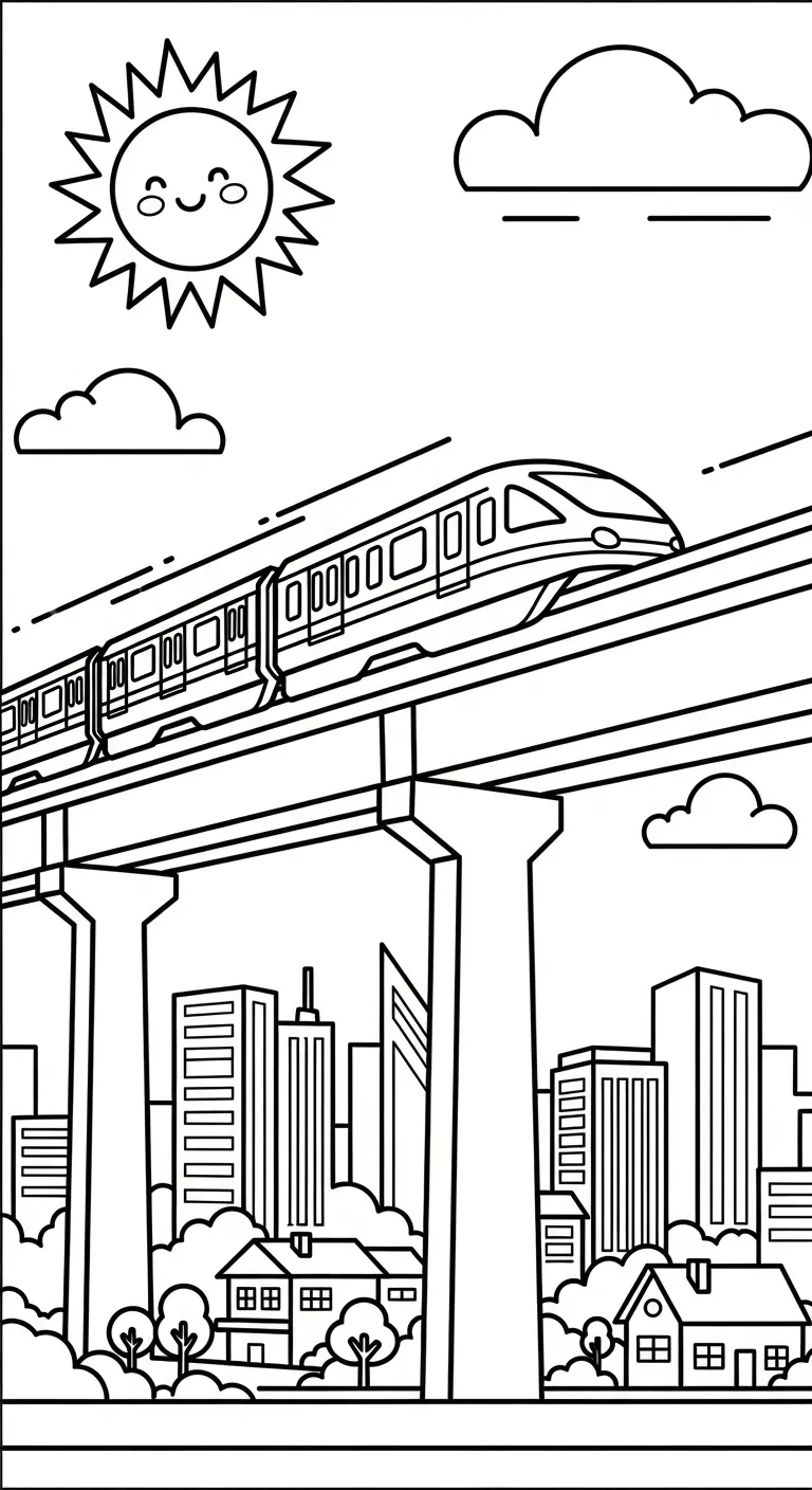 coloriage Pont a imprimer gratuit