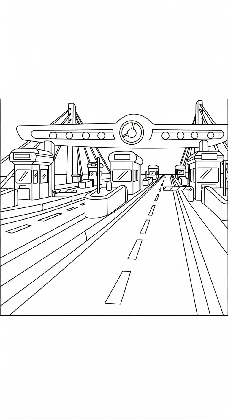 coloriage Pont pour enfants a imprimer