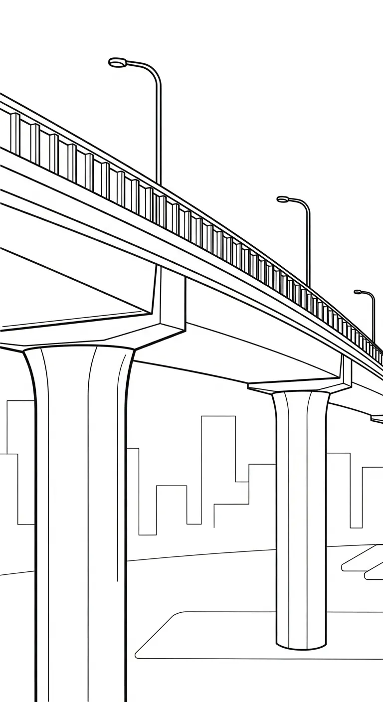 coloriage Pont gratuit a imprimer