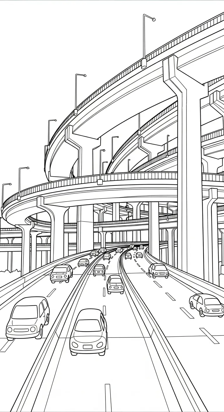 coloriage Pont à imprimer pour enfant de 10 ans