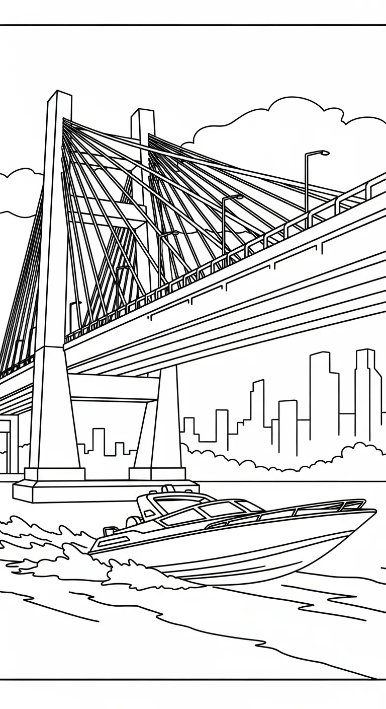 coloriage Pont gratuit pour enfants
