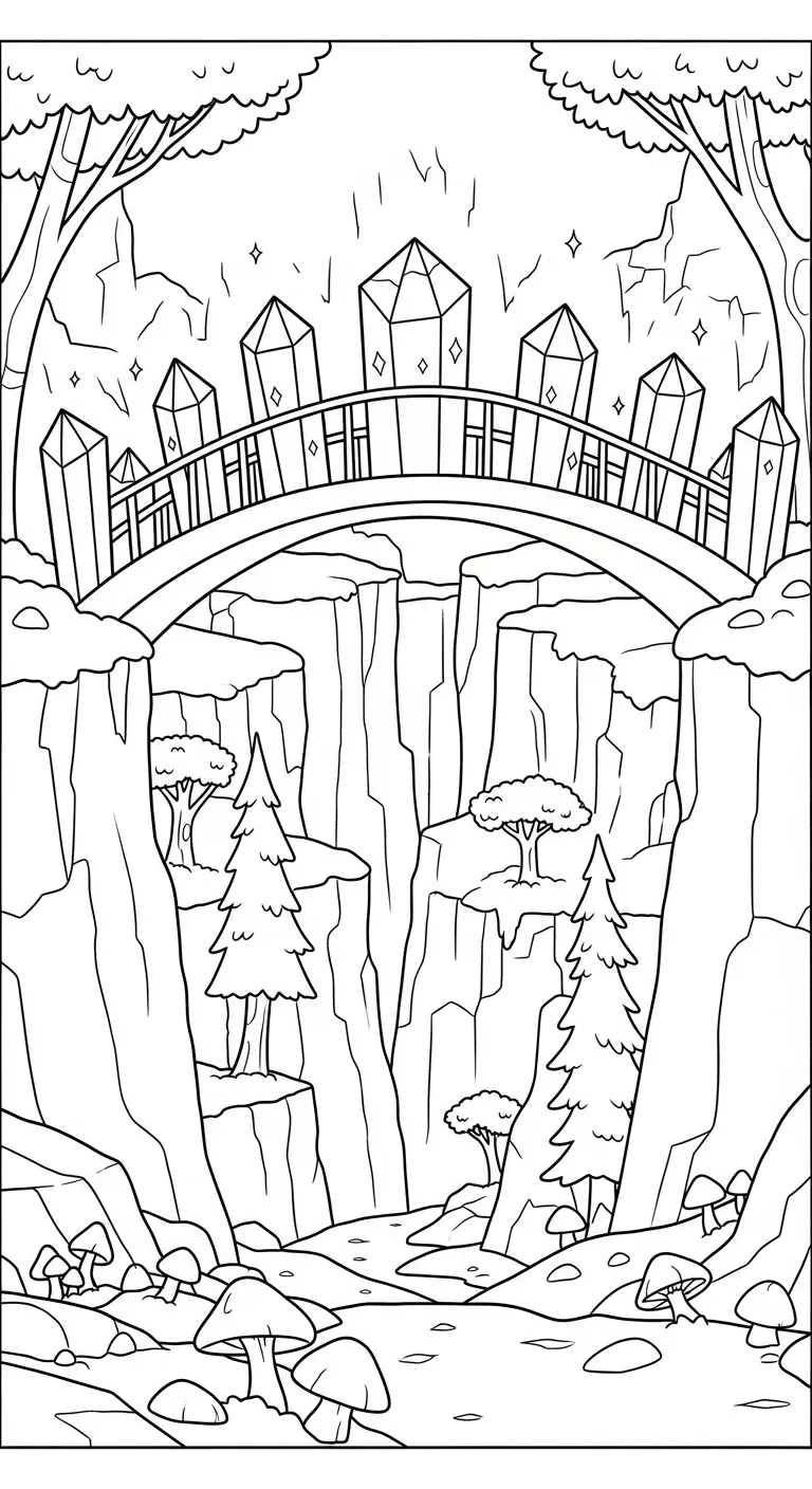 image pour coloriage Pont enfant