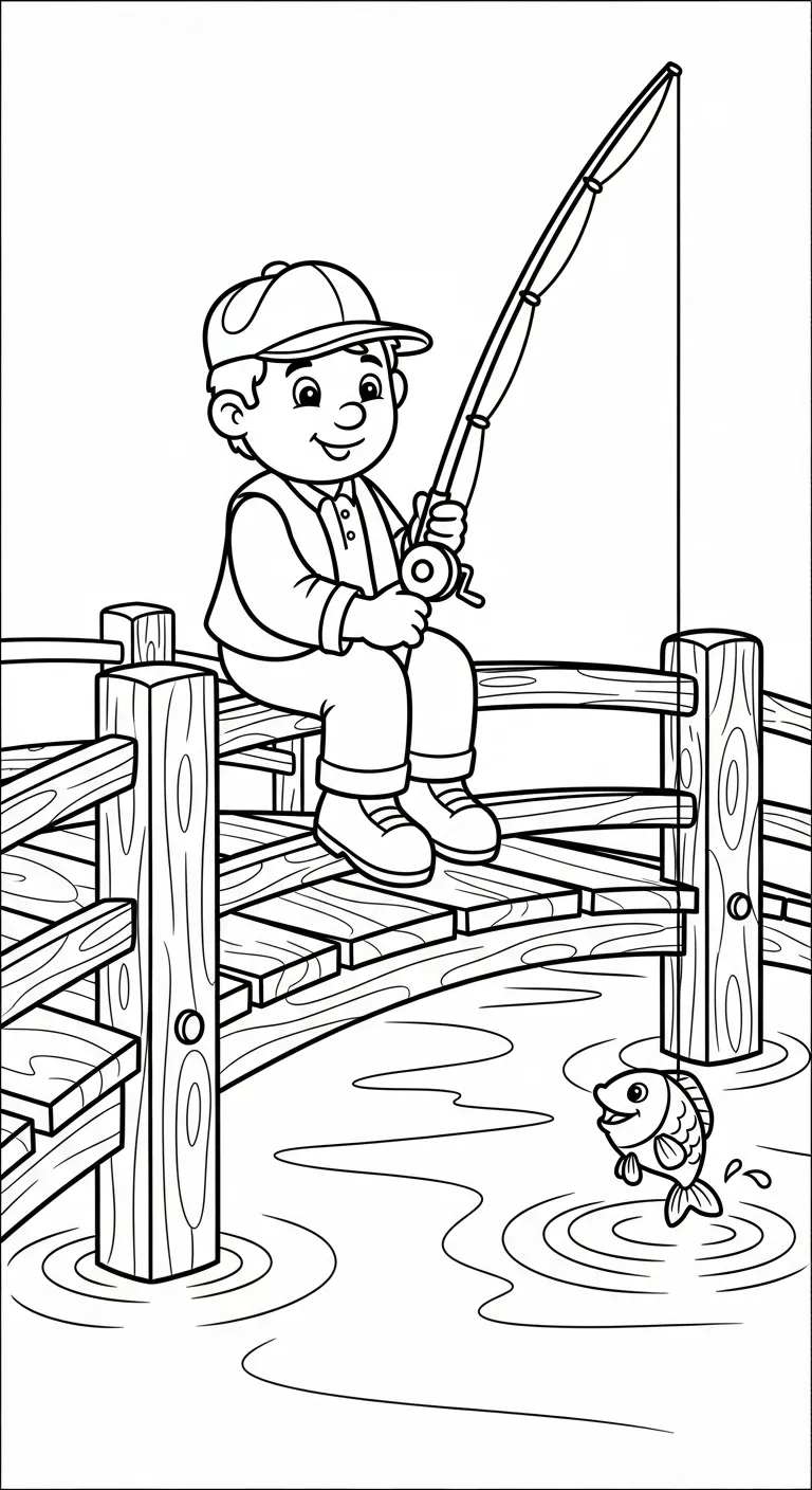 coloriage Pont en ligne pour enfant