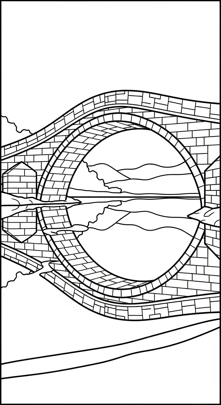 coloriage Pont pour enfants à télécharger