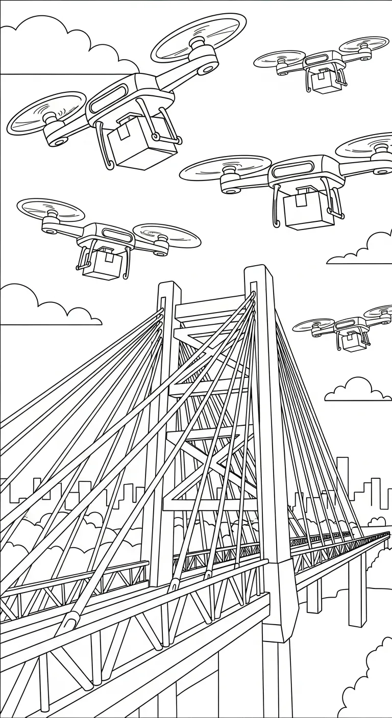 imprimer coloriage Pont