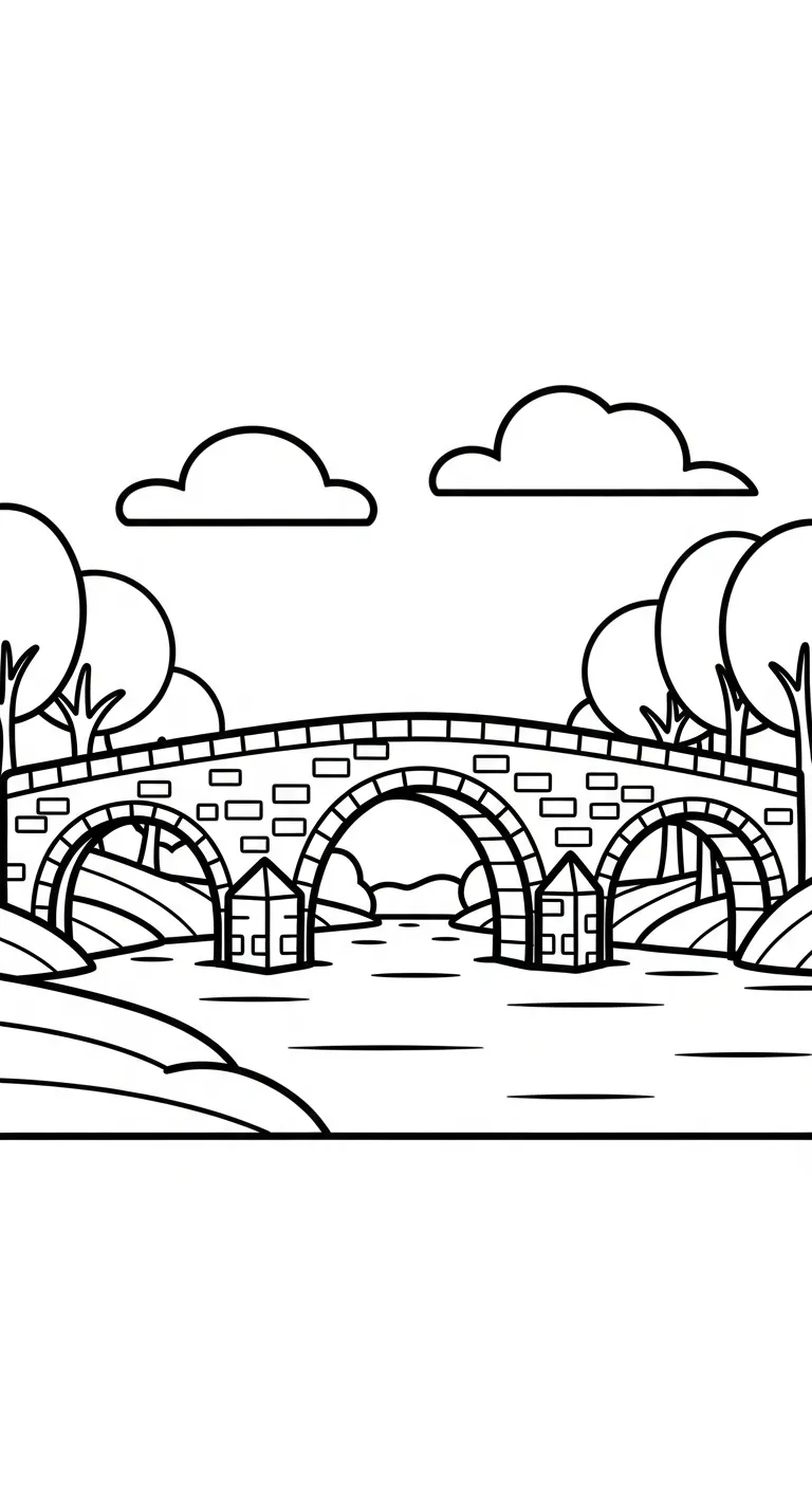 coloriage Pont à imprimer pour enfant de 9 ans 1