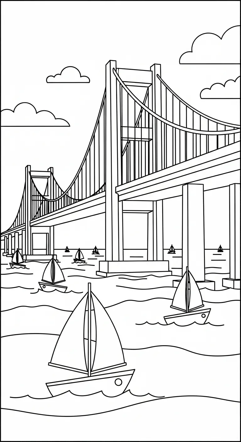 coloriage Pont a telecharger