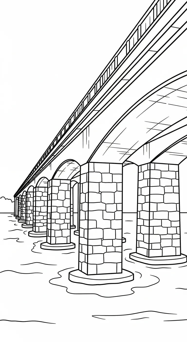 coloriage Pont a colorier en ligne 1