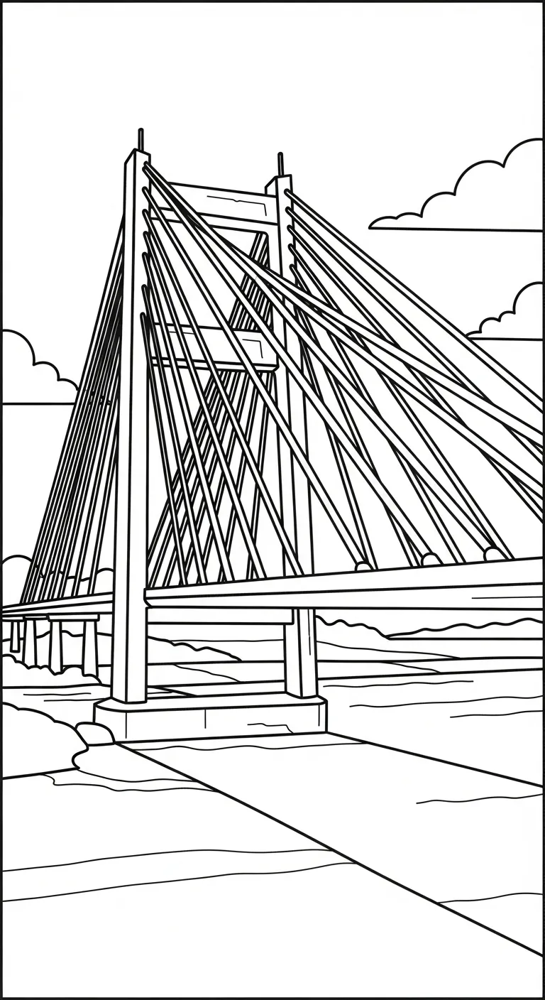 coloriage Pont pour enfant de 7 ans
