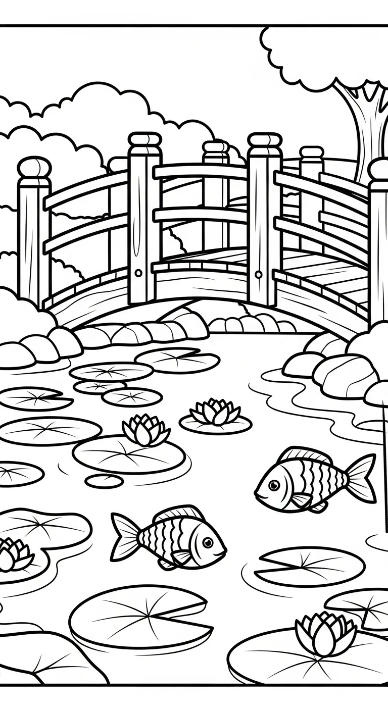 coloriage Pont à imprimer pour enfant de 10 ans 1