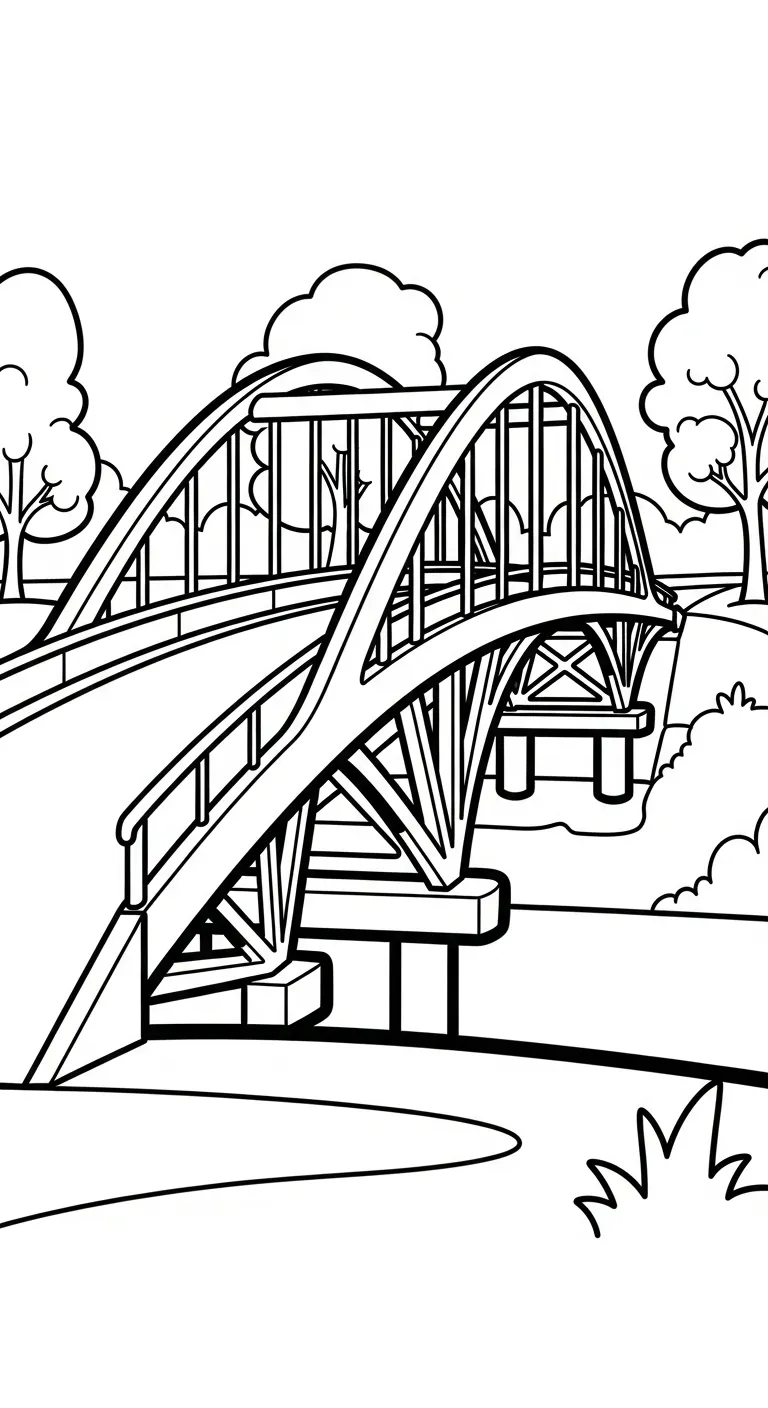 coloriage Pont pour enfants