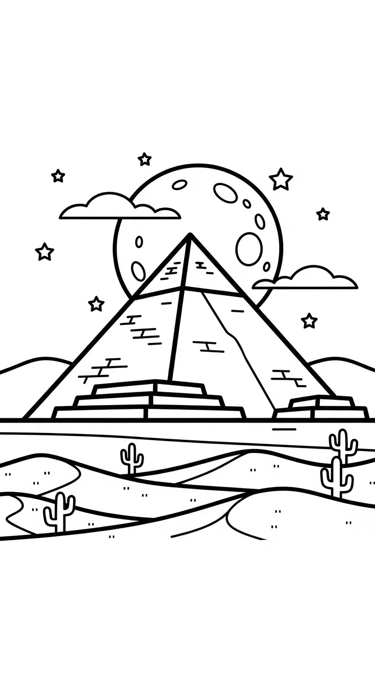 coloriage Pyramide gratuit à imprimer