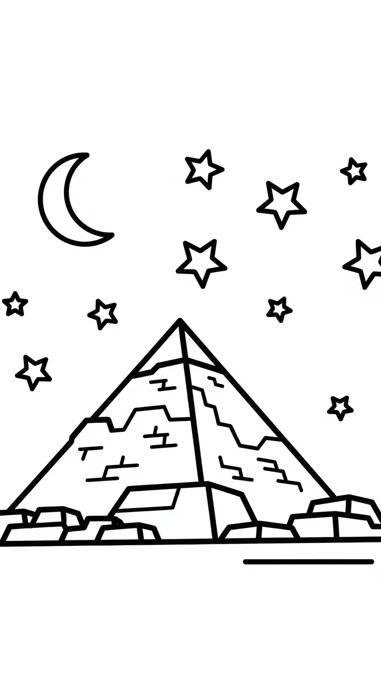 coloriage Pyramide educatif pour enfant