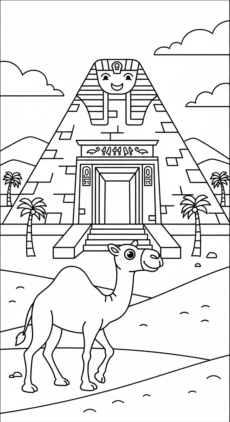 coloriage Pyramide pour enfant de 6 ans