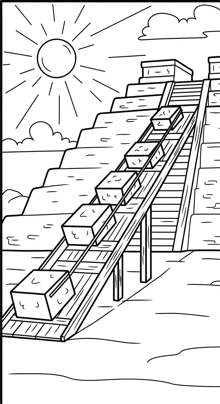 coloriage Pyramide pour enfant de 5 ans