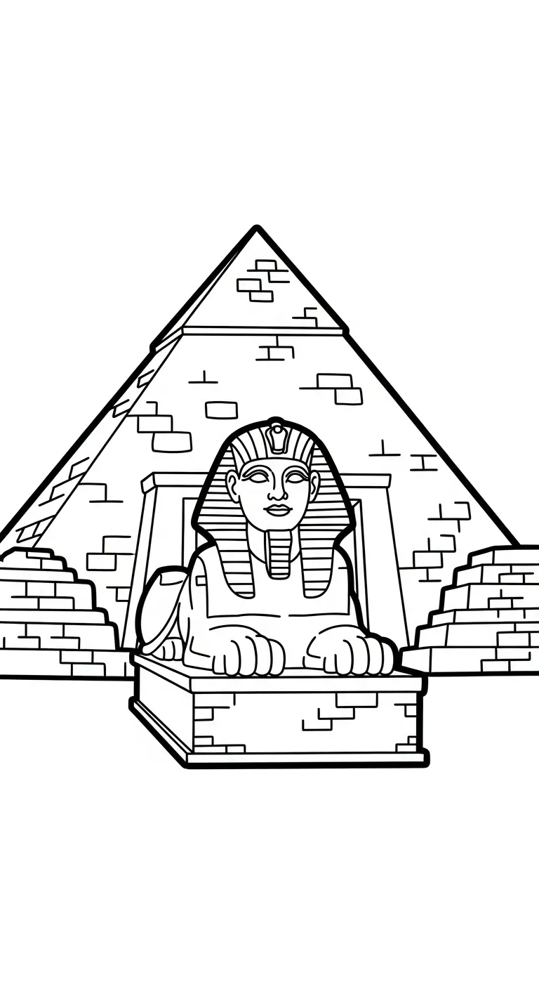 coloriage Pyramide pour enfant de 6 ans 1