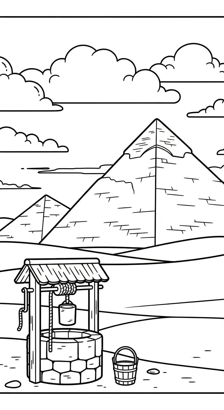 coloriage Pyramide pour enfant de 3 ans