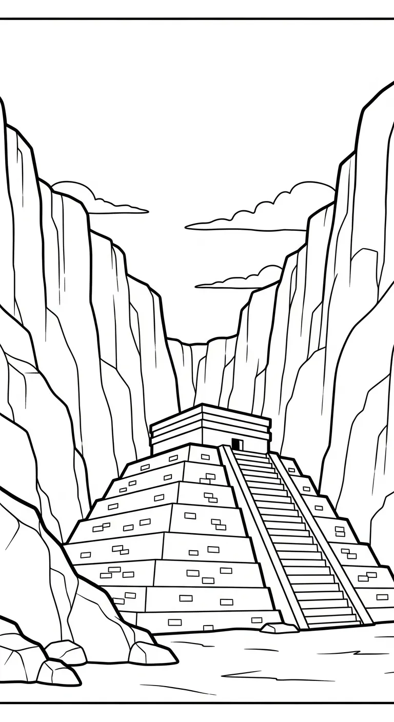 coloriage Pyramide pour enfant a imprimer gratuit