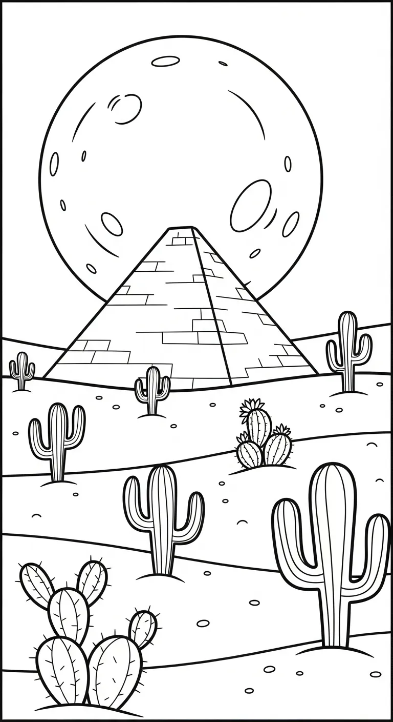 coloriage Pyramide pour enfant de à imprimer