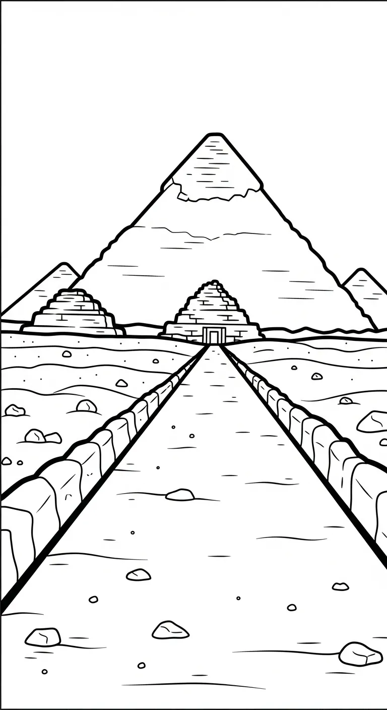 coloriage Pyramide pour enfant