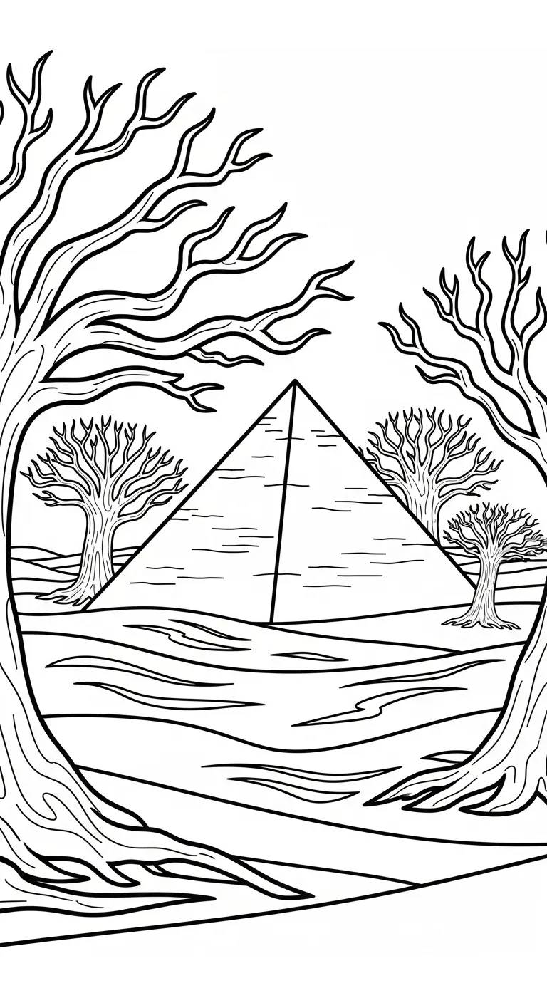 coloriage Pyramide pour bebe a imprimer