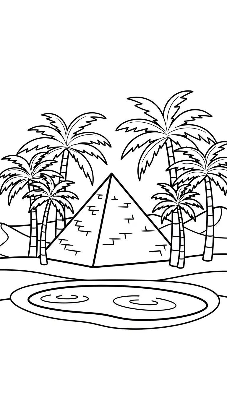 coloriage Pyramide à imprimer pour enfant de 6 ans