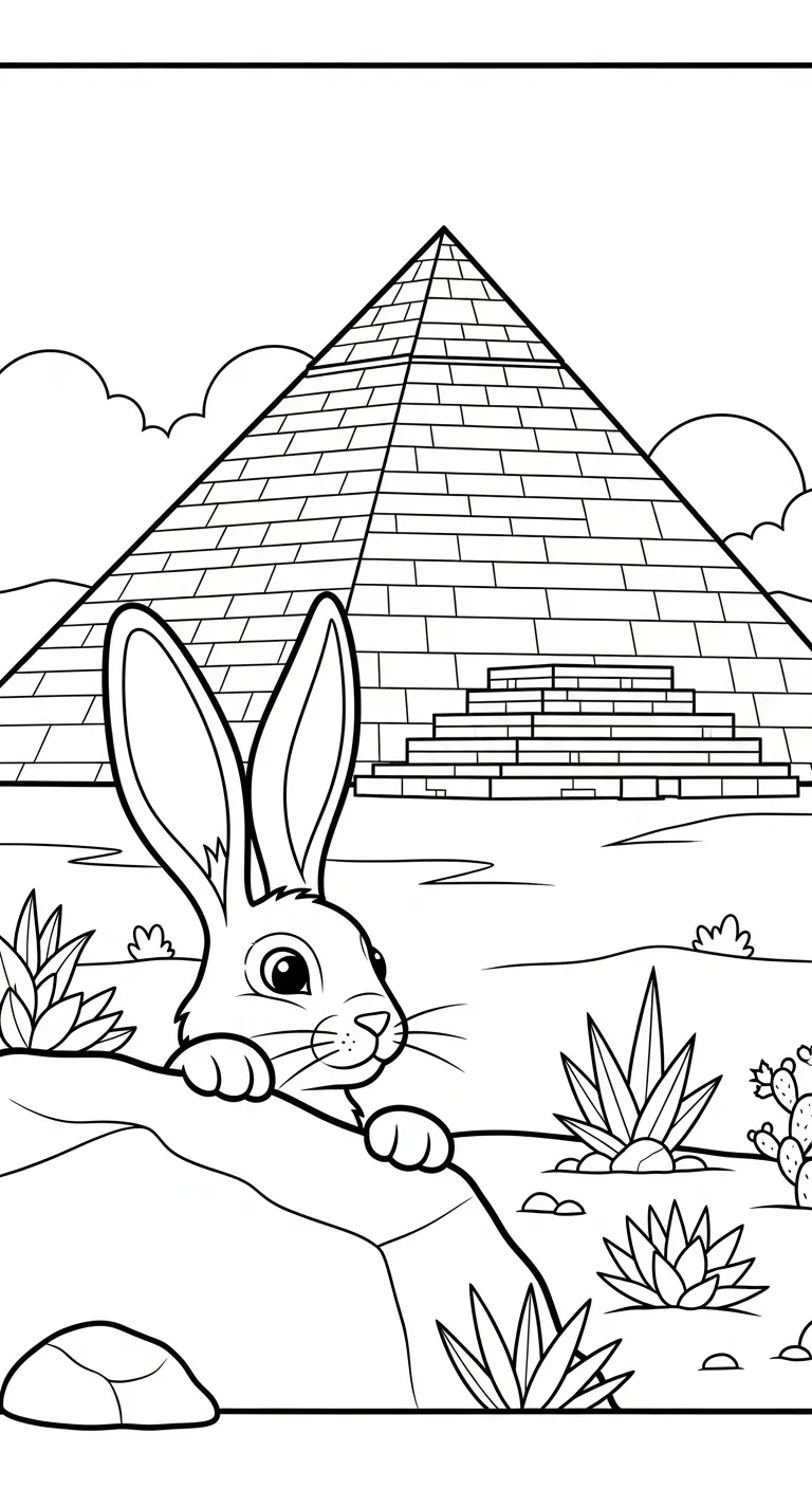 coloriage Pyramide pour enfant de 4 ans