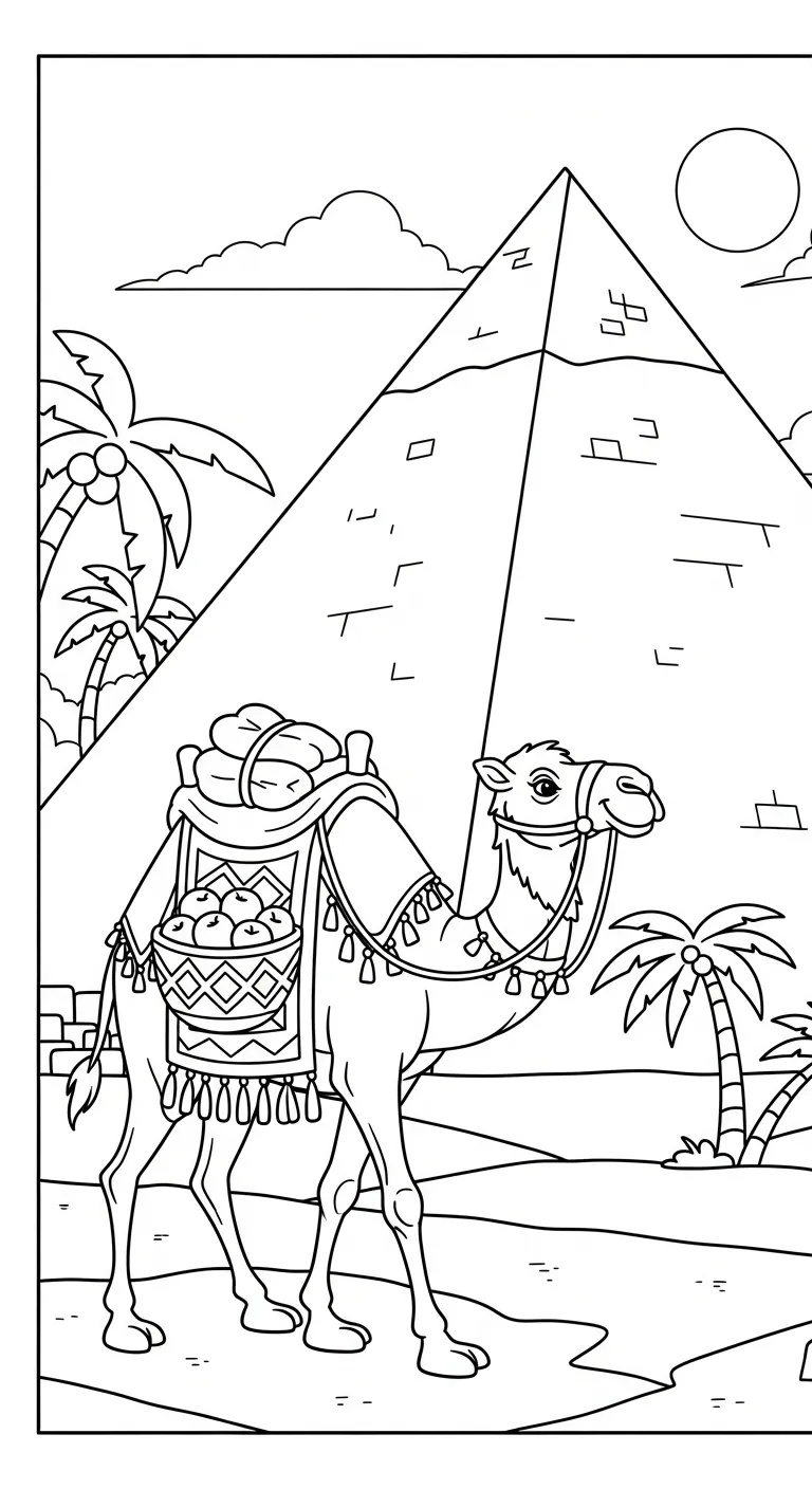 coloriage Pyramide gratuit a imprimer