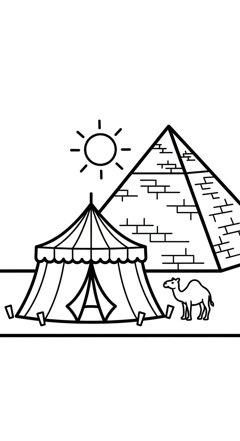 coloriage Pyramide pour enfant de 10 ans