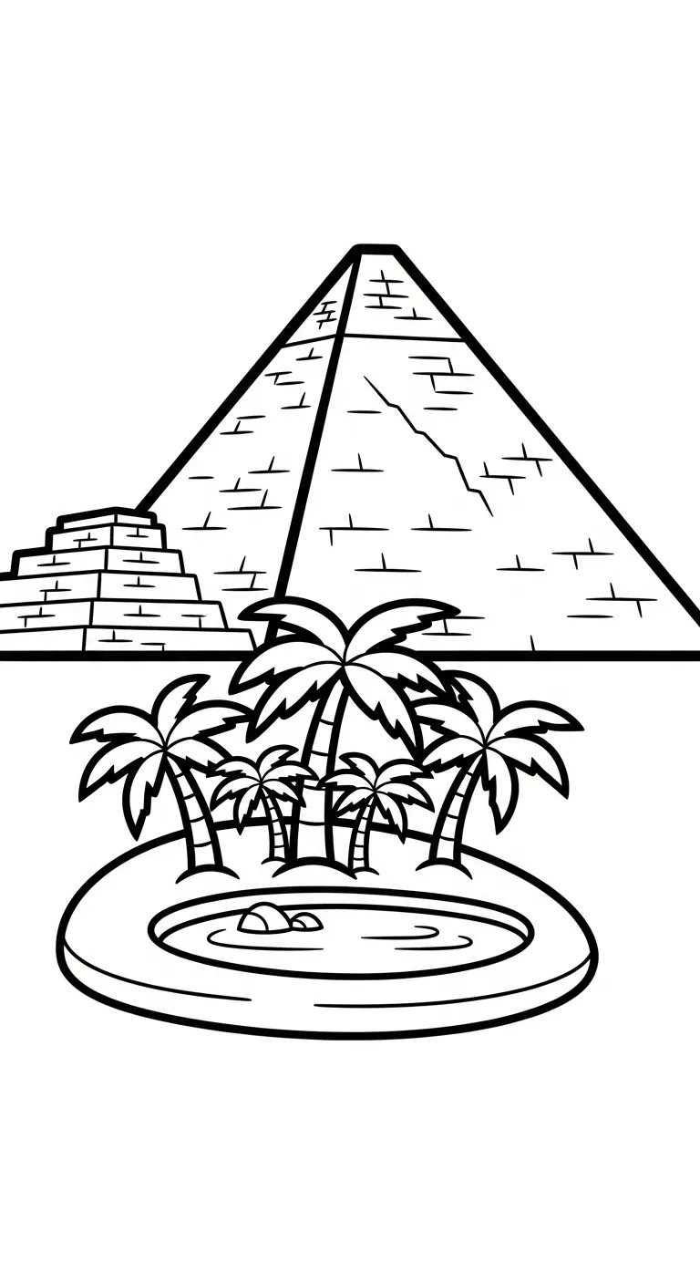 coloriage Pyramide et découpage à imprimer 1