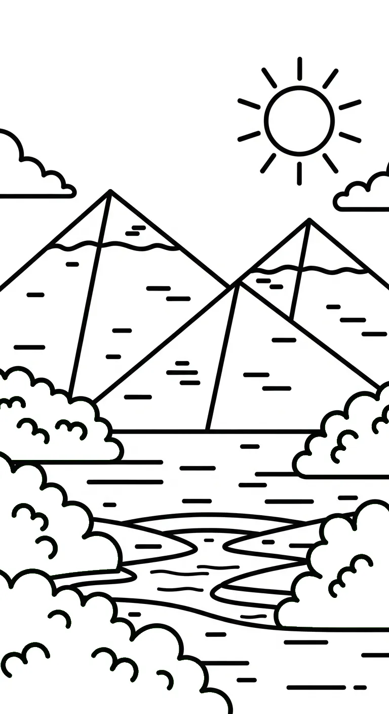 coloriage Pyramide à imprimer gratuitement